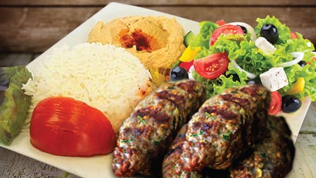 Beef Kofta Platter.