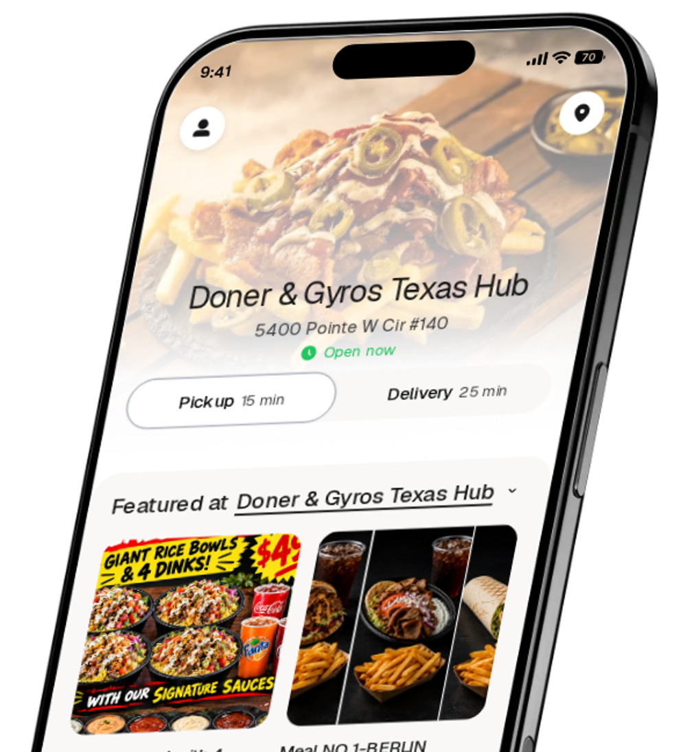 Doner & Gyros Texas Hub app preview