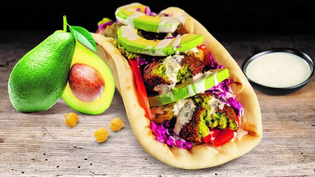 Falafel Avocado Wrap.