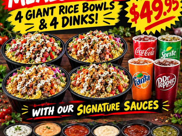 4 Bowls Meal.