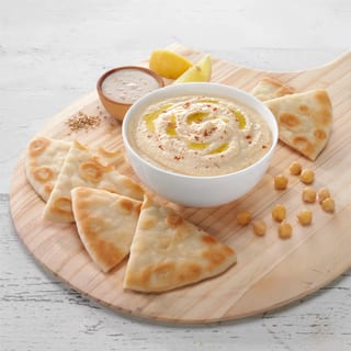 Hummus bowl with pita