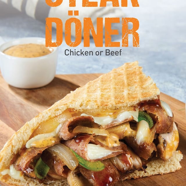 Philly Cheese Doner Sandwich.